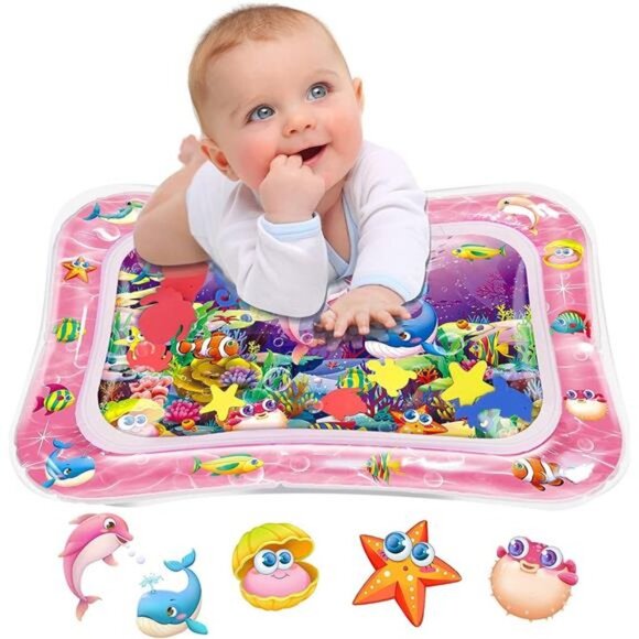 Tummy Time Water Mat for Babies,Baby Toys for 3 6 9 Months Girls & Boys Sensory - Picture 1 of 6